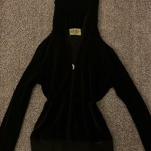 y2k black juicy couture tracksuit zip up